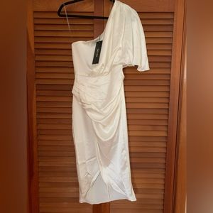 Ivory one shoulder dress, never worn!